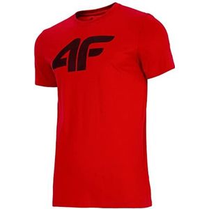 4F heren t-shirt, rood, XXL