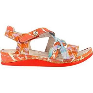 Laura Vita Brcuelo 55 Peeptoe sandalen voor dames, Rode rouge, 42 EU