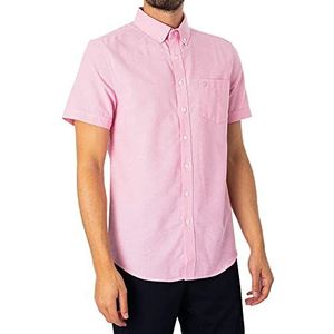 FARAH® Drayton SS Katoenen Oxford-shirt voor heren, koraalroze (coral pink), M