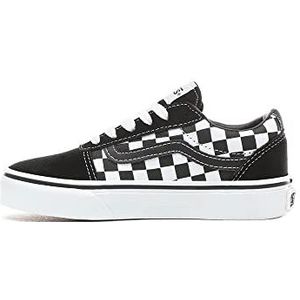 Vans Unisex Kids Ward Suede/Canvas sneakers, zwart Checker Black True White Pvj, 28 EU, Zwart (Checkered Black True White), 28 EU