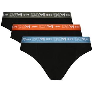 DIM - Coton Stretch - Slips - Zwart - Oranje - Blauw - Katoen