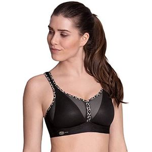 Anita Active 5527 Sportbeha voor dames, zonder beugel, zwart/Kalahari, 75C