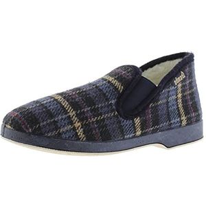 Victoria Wamba Confortable Plaid Slippers & Sheepskin Interior & Elastic 202002 for Men MARINO 42