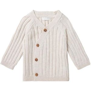 Noppies Baby Tyrone Gebreide cardigan met lange mouwen, uniseks, Ras1202 Oatmeal - P611, 56 cm