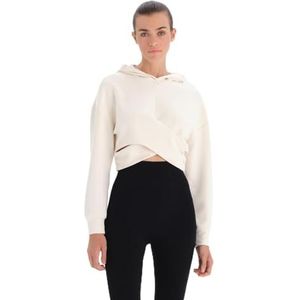 Dagi Oversized sweatshirt met lange mouwen voor dames, ecru, M