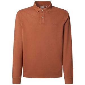 Pepe Jeans Heren nieuwe Oliver GD LS Polo, Rood (Brick RED), M, Rood (Brick Red), M