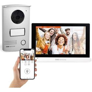 SCS Sentinel - Smart Video Intercom - VisioDoor WiFi - 100° groothoek - 7 inch touchscreen - IP55-14 MB intern geheugen en uitbreiding via Micro SD-kaart