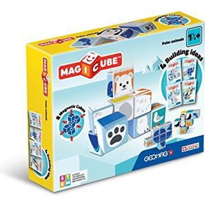 Geomag 134 Magicube Polar Animals - 8 magnetische blokjes voor constructies, bouwdoos educatief speelgoed