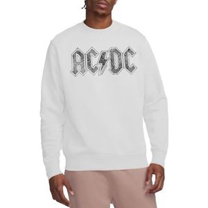 ACDC Paisley Logo Crew Sweatshirt, Wit, Small, Wit, S