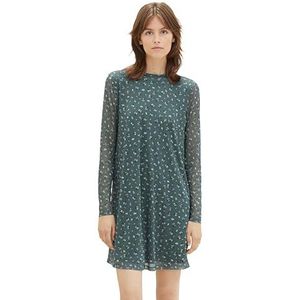 TOM TAILOR Denim Damesjurk, 34015 - Groene Kleine Bloemenprint, XXL