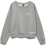 VERO MODA Sweatshirt 'VMTRINA'  grijs gemêleerd / wit