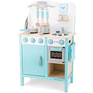 New Classic Toys - Speelkeuken - Bon Appetit - DeLuxe - Blauw - Aanrechthoogte is 46 centimeter