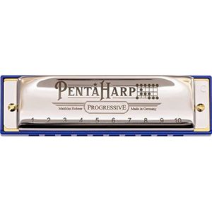 Hohner Pentaharp Harmonica, Key of A Minor, Roestvrij staal (M21BX-AM)
