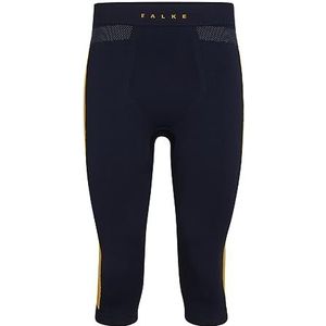 FALKE Heren Broek van onderlaag Maximum Warm Trend 3/4 M TI Functioneel material Sneldrogend 1 Stuk, Blauw (Space Blue 6116), L