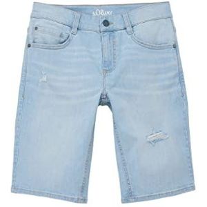 s.Oliver Junior Boy's Jeans Bermuda, Fit Seattle, blauw, 134/BIG, blauw
