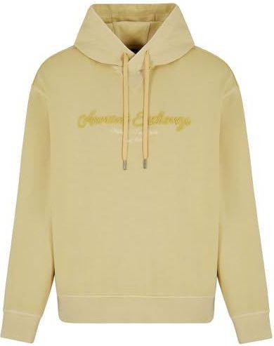 Armani Exchange - Hoodie - Blauw - Katoen - Verstelbare Capuchon