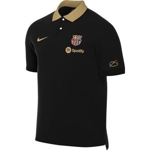 Nike Top Fc Barcelona The Polo Dri-Fit 2.0, Black/Club Gold/Club Gold, FN8286-011, XXL