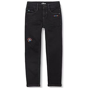 s.Oliver Jongens Jeans met zakken stiksel, zwart, 110 cm (Slank)