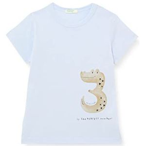 United Colors of Benetton T-shirt voor kinderen, Blauw 081, 56 cm