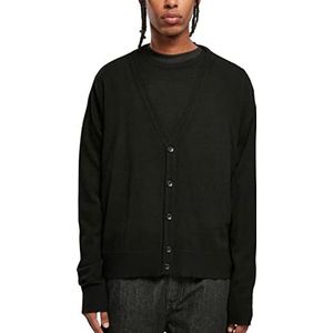 Urban Classics Men's Eco Mix Boxy Cardigan Sweater, zwart, M, zwart, M