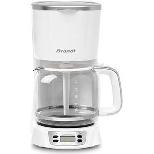 Brandt koffiezetapparaat programmeerbaar, 1,8 liter, wit