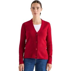 Cecil - Cardigan - Beaujolais Red - Met Structuurdetail en Knoopsluiting