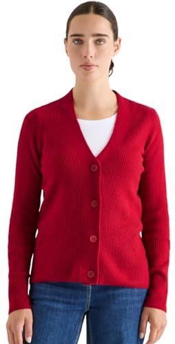 Cecil - Cardigan - Beaujolais Red - Met Structuurdetail en Knoopsluiting
