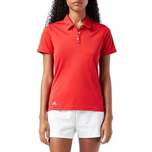 adidas Dames Tournament Polo met korte mouwen - rood - XS
