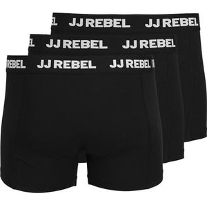 JJ Rebel - Boxershorts - Zwart/Wit - 3 Pack