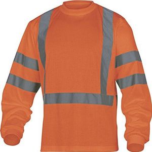Delta Plus ind. hoge zichtbaarheid AV T-shirt met lange mouwen katoen maat XL neon oranje