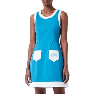 Love Moschino Tanktop voor dames, met uitlopende rok, blauw/wit, 46 NL