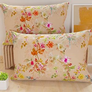 PETTI Artigiani Italiani - 1 paar kussenslopen 60 x 40 cm van microvezel, decoratief kussen voor slaapkamer, bank, woonkamer, set van 2 kussenslopen, kussensloop Spring poeder, 100% Made in Italy