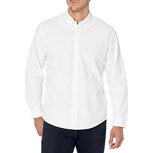 Amazon Essentials Regular-fit Oxford overhemd met lange mouwen voor heren (verkrijgbaar in groot en lang), wit, X-Large