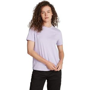 Calvin Klein Jeans Dames Ck Embro Badge Regular Tee S/S Gebreide Tops, Pastel Lila, XXS