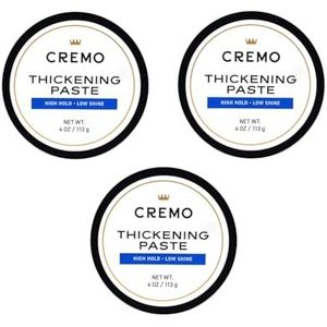 Cremo W302181300 - Kapper Grade Hair Styling Verdikking Pasta Voor Mannen High Hold & Low Shine 113g,wit