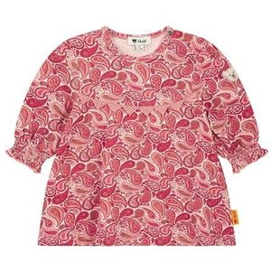 Steiff Jurk met lange mouwen, EU maat 56, perzik bloesem, meisjesjurk, kinderjurk voor elke gelegenheid, losse en comfortabele pasvorm, lange mouwen, wasmachinebestendig, peach blossom, 56 cm