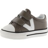 Victoria Tribu Leather Effect Low-Top Trainers & Logo In Contrast & Straps 1065162 for Kids TAUPE 22