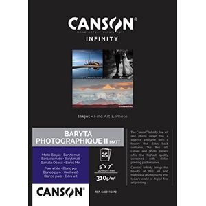 Canson Infinity Baryta Photo II fotopapier, 12,7 x 17,8 cm, 25 vellen, 310 g
