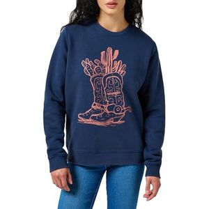 Wrangler Regular sweatshirt voor dames, Donkerblauw, M