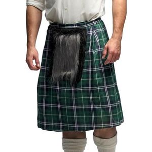 Boland Schotse rok voor volwassenen, kilt voor carnavalskostuums, themafeest, Halloween of carnaval, Schotse klederdracht