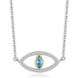 Sanetti Inspirations"" Sky Blue Evil Eye Necklace