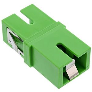 InLine® LWL koppeling SC/SC Simplex, singlemode, keramiek, met interne sluiter, voor SC-uitsparing, groen, 89992G