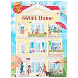 Depesche 11415 stickerschrift""Create your Sweet Home"", stickeralbum met 24 kleurrijke geïllustreerde pagina's en 3 dubbelzijdige stickers, ca. 30 x 22 x 0,5 cm groot