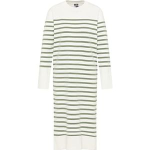 DreiMaster Maritim Dames maxi-jurk 39526284-DR04, wolwit olijf, M/L, maxi-jurk, M/L