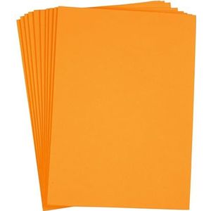 EVA Foam Sheets, A4 21x30 cm, dikte 2 mm, oranje, 10sheets