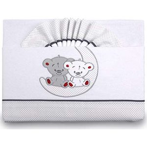 PEKITAS Baby Flanel Beddengoed Set 3 Stks Cot 60X120 100% Katoen Grijs GEMAAKT IN PORTUGAL