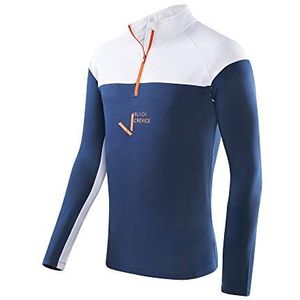 Black Crevice Ski-rolli voor heren, met ritssluiting, functioneel shirt met lange mouwen, in verschillende kleuren en maten, flexibel en ademend herenshirt met lange mouwen