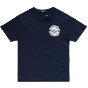 Replay Jongens SB7403 T-Shirt, 714 Ink Blue, 14A, 714 inktblauw, 14 Jaar