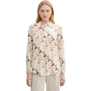 TOM TAILOR Damesblouse, 37156 - Abstract Houndstooth Print, 42