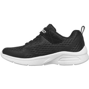 Skechers Microspec Max Torvix Sneakers voor jongens, Zwart Textiel Zwart Wit Trim, 36.5 EU